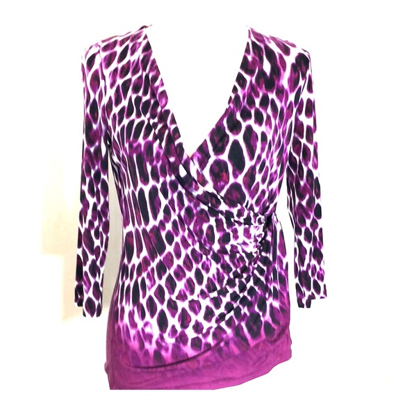 Faux wrap Calvin Klein knit top - Picture 1 of 6